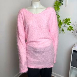 Fuzzy Pink Sweater
